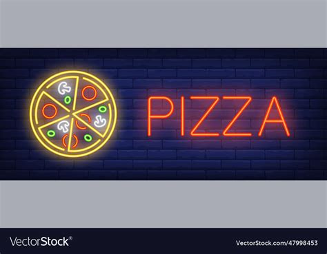 Pizza neon sign Royalty Free Vector Image - VectorStock