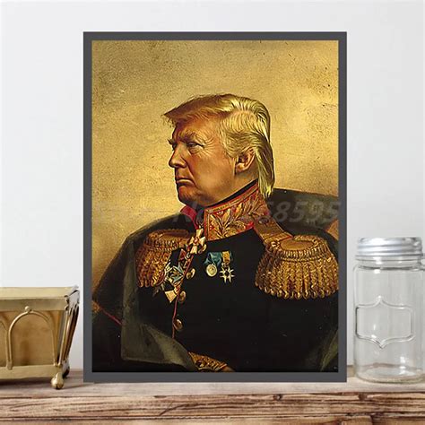 Donald Trump Portrait HD Wall Art Canvas Poster And Print Canvas Painting Decorative Picture For ...