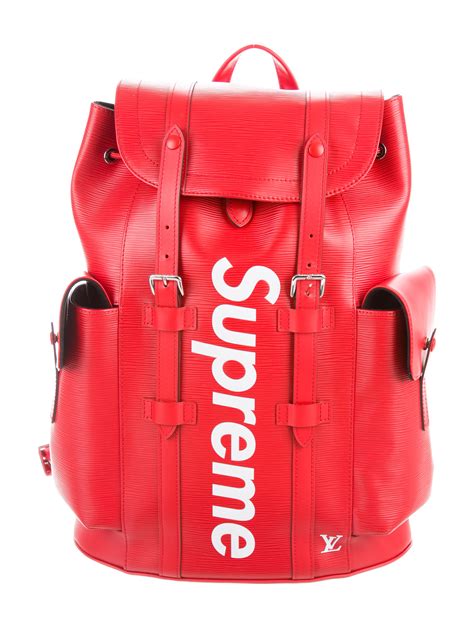 Louis Vuitton x Supreme 2017 Epi Christopher Backpack - Red Backpacks, Bags - LOUSU20087 | The ...