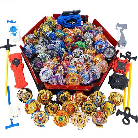 Tops set Launchers Beyblade Arena Spinning Top Metal Fight Bey blade Metal Bayblade Stadium ...