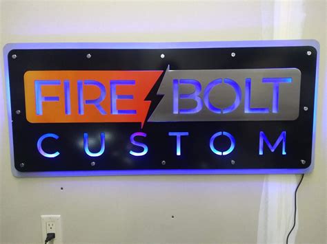 LED Lighted Metal Sign | Double Panel | Home or Business | Logo | Custom | Made in USA | Free ...