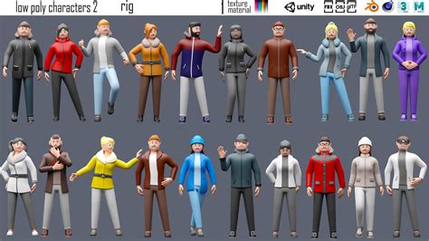 ArtStation - Cartoon characters 2 Low-poly 3D model | Game Assets