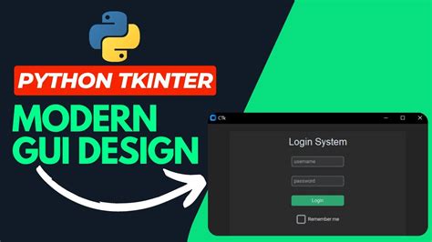 How to create Modern GUI Design in Python tkinter | Modernize your login app with custom tkinter ...