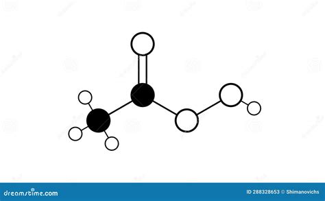 Peracetic Acid Molecule, Peroxy Acid, Molecular Structure, Isolated 3d ...