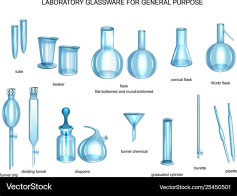 General-purpose laboratory glassware Royalty Free Vector