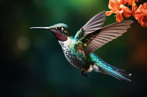 Premium Photo | Flying hummingbird AI generated