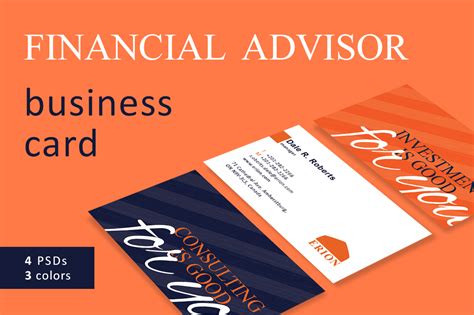 Financial Advisor Business Card (143591) | Business Cards | Design Bundles