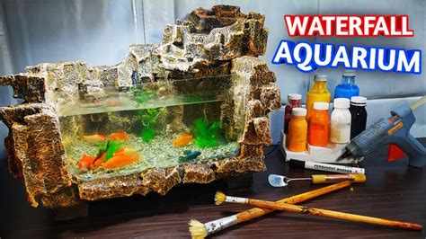 How to Build a Beautiful Waterfall Aquarium Very Easy - WATERFALL ...