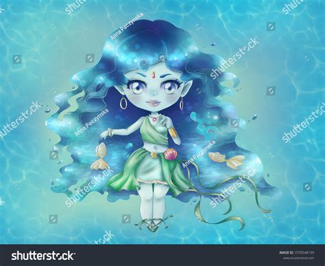 Naiad Water Nymph Illustration Water Hair Stock Illustration 1570548139 | Shutterstock