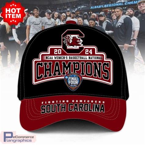 2024 NCAA Women's Basketball National Champions Fighting South Carolina Gamecocks Classic Cap ...