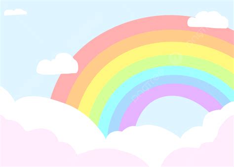 Cute Rainbow Clouds Background, Desktop Wallpaper, Pc Wallpaper, Wallpaper Background Image And ...