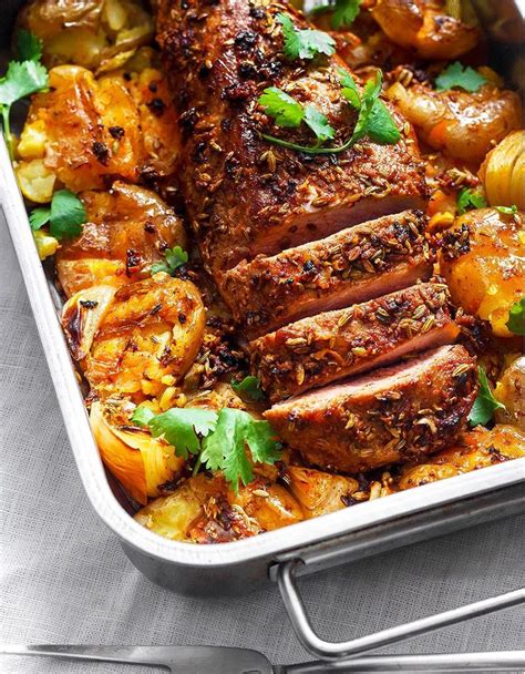 One-Pan Pork Tenderloin and Smashed Potatoes | Recipe | Pork tenderloin recipes, Tenderloin ...