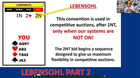 Conventional Wisdom: Lebensohl Part 2 (July 06 2020) – Bridge Lesson