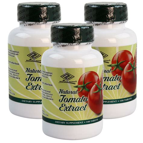 3 x Natural Tomato Extract, Lycopene antioxidant Formula 100 Tabs, Global Ship | eBay