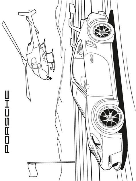 Porsche 911 GT3 Coloring Page - Funny Coloring Pages