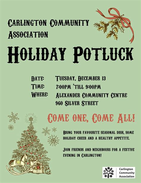 Office Potluck Invitation Wording Samples Elegant Free Holiday Potluck Flyer Te… | Holiday party ...