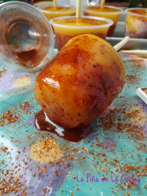 Mangonada- Paletas with Mango and Chamoy - La Piña en la Cocina