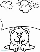 Groundhog Coloring Page At GetColoringscom  Free Printable Colorings sketch template