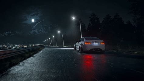 1920x1080 car, road, night, asphalt, wet, dark full , tv, f, backgrounds, car at night HD ...