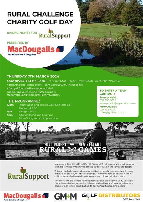 Rural Challenge Charity Golf Day, Manawatu Golf Club, Masterton, March ...