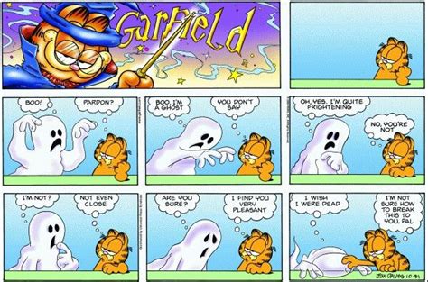 Garfield comforts a ghosts | ユーモア