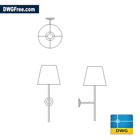 Bedroom Wall Lamp DWG Free [ Drawing 2020 ] in AutoCAD Blocks 2D.