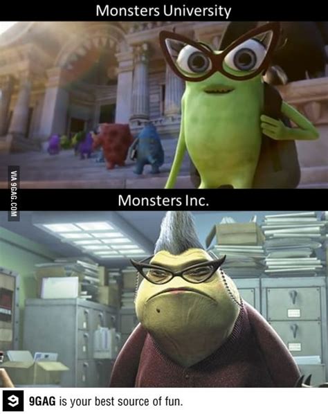 Think I found something in the new Monster's University Trailer.. | Funny disney memes, Disney ...