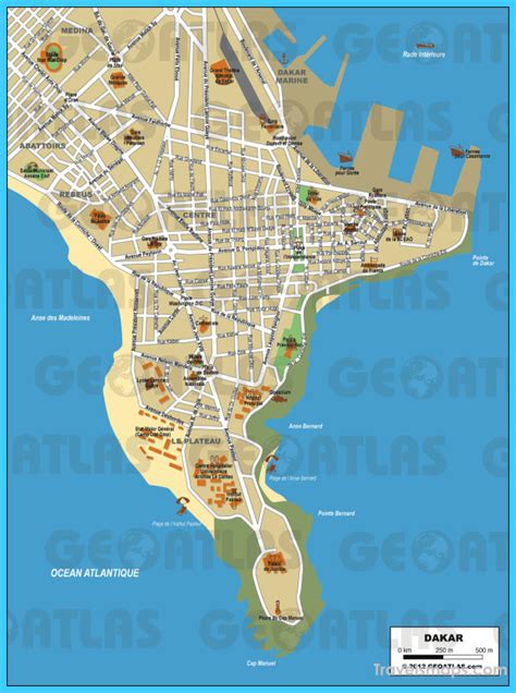 Map of Dakar - TravelsMaps.Com