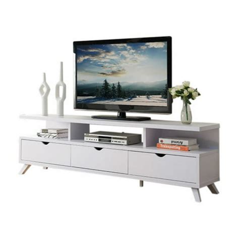 Smart Home 75 in. TV Stand - White - Walmart.com - Walmart.com