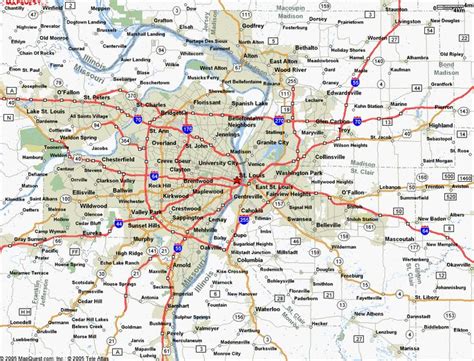 awesome Map of St. Louis Missouri | Map, St louis map, Missouri