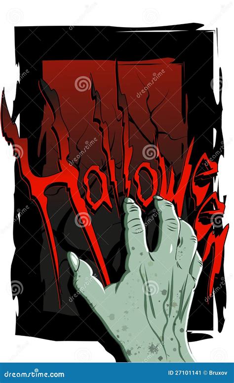 Hand Halloween stock vector. Illustration of advertisement - 27101141