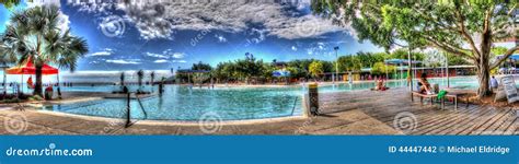 Panorama of Cairns Lagoon editorial photography. Image of public - 44447442