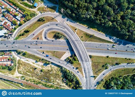 Trumpet Traffic Interchange in Kiev, Ukraine Stock Image - Image of kiev, rush: 126037151