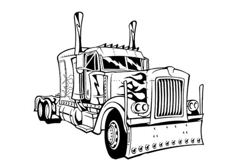 Optimus Prime Truck Mode Coloring Pages - Foto Truck and Descripstions in 2022 | Truck coloring ...