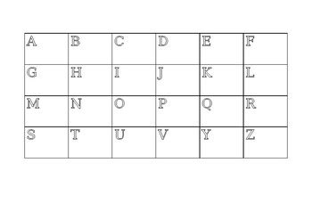 Alphabet grid by Claudine Neal | Teachers Pay Teachers