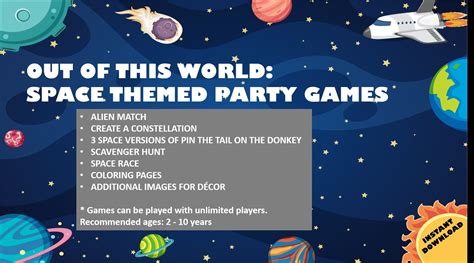 Out of This World: Space Themed Games - Etsy