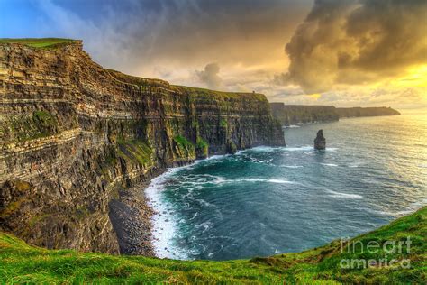 Cliffs Of Moher At Sunset Co Clare Photograph by Patryk Kosmider - Fine ...