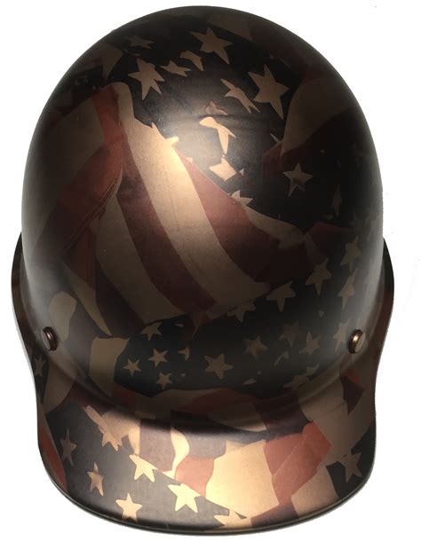 Hard Hat MSA Skullgard Custom Copper Metallic American Flag Satin ...