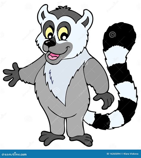 Cute Lemur Cartoon Vector Illustration | CartoonDealer.com #70796300