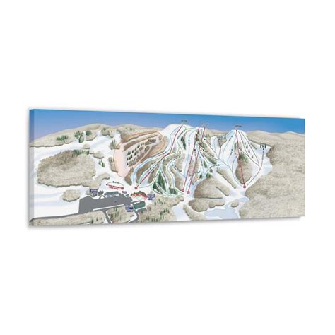 Caberfae Peaks MI Trail Map Canvas Poster Michigan Ski Resort - Etsy