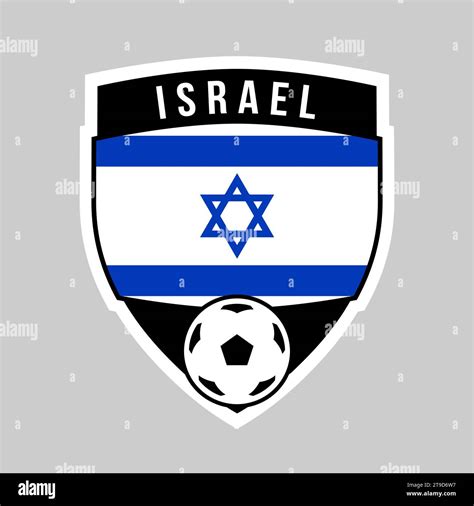 Illustration of Shield Team Badge of Israel for Football Tournament ...