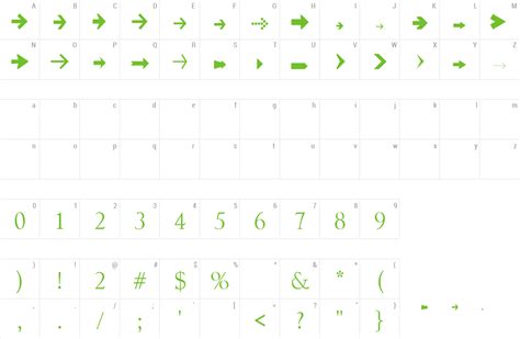 Arrow Symbols 1 Font | wfonts.com - download free