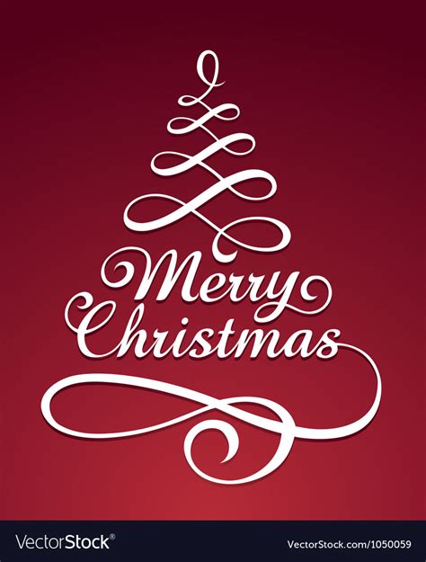 Merry christmas typography Royalty Free Vector Image