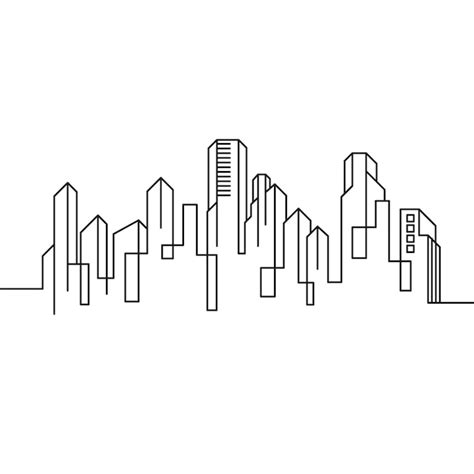 Premium Vector | City Building Line art Vector icon design illustration ...