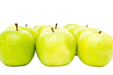 Green Apples Against White Background Isolated, Natural, Sweet, Raw PNG ...