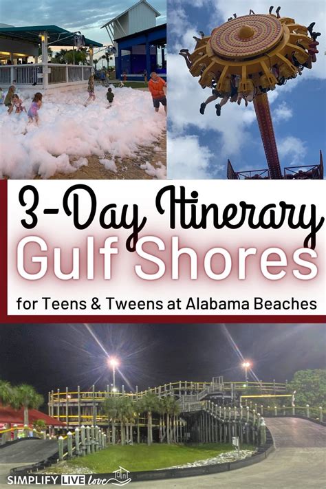 3 day teen approved itinerary orange beach gulf shores family ...