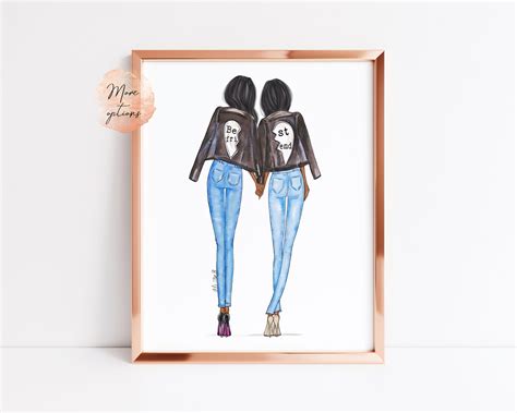 Gift for a Best Friend | Personalised Best Friend Art Print | Cuando