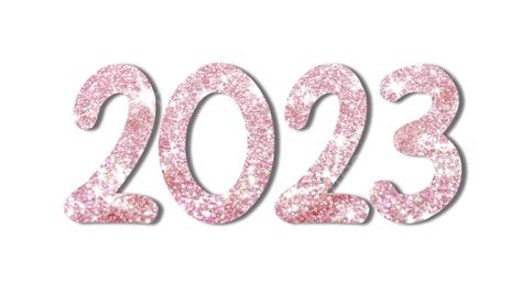 Happy New Year 2023 Hd Transparent, 2023 New Year Glitter Pink Font, New Year 2023, Flash, Font ...