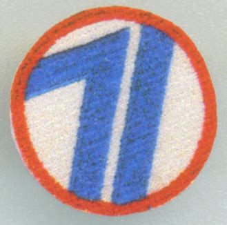 1:6 scale 71st Infantry Division Patch | ONE SIXTH SCALE KING!