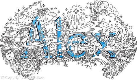 Alex name art card with blue envelope - Printed on quality card from an ...